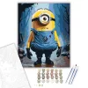 Halloweeni Minion - számfestő készlet - Számfestő.hu - 80×100cm - keretre feszítve