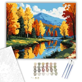 Őszi Szimfónia - számfestő készlet - Számfestő.hu - 40×50cm - keret nélkül