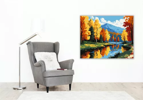 Őszi Szimfónia - számfestő készlet - Számfestő.hu - 40×50cm - keret nélkül