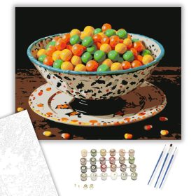 Édesség Özön a Halloween Tálban - számfestő készlet - Számfestő.hu - 40×50cm - keret nélkül