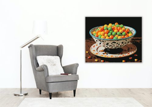 Édesség Özön a Halloween Tálban - számfestő készlet - Számfestő.hu - 60×70cm - keret nélkül