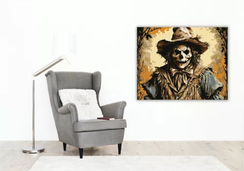 Félelmetes madárijesztő - számfestő készlet - Számfestő.hu - 40×50cm - keret nélkül
