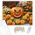 Halloween tök őszi virágokkal - számfestő készlet - Számfestő.hu - 50×60cm - keret nélkül
