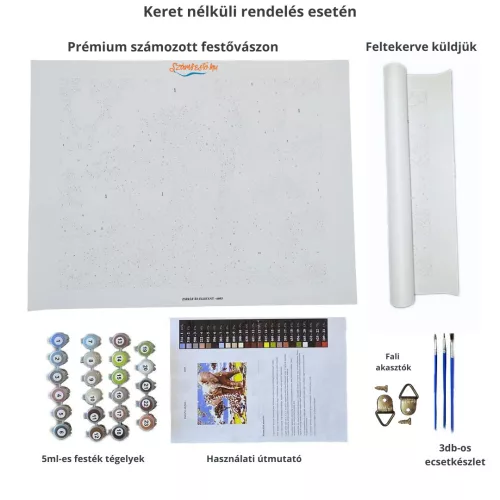 Félelmetes faragott tök éjszakai erdőben - számfestő készlet - Számfestő.hu - 40×50cm - keret nélkül