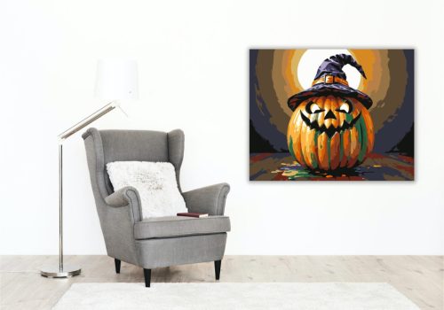 Boszorkánytök - számfestő készlet - Számfestő.hu - 50×60cm - keret nélkül