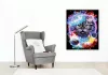 Cica a galaxisban - számfestő készlet - Számfestő.hu - 40×50cm - Keret nélkül