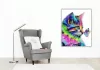 Szivárvány cica és pillangó - számfestő készlet - Számfestő.hu - 50×60cm - keret nélkül