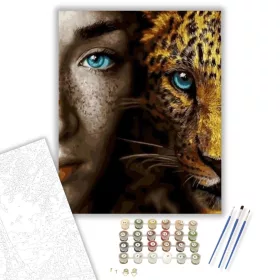 Félarcképek - számfestő készlet - Számfestő.hu - 40×50cm - keret nélkül