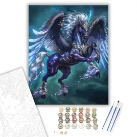 Szárnyas paripa - számfestő készlet - Számfestő.hu - 40×50cm - keret nélkül