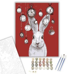 Időnyuszi - számfestő készlet - Számfestő.hu - 40×50cm - keret nélkül