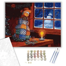 Baráti üdvözlet - számfestő készlet - Számfestő.hu - 40×50cm - keret nélkül