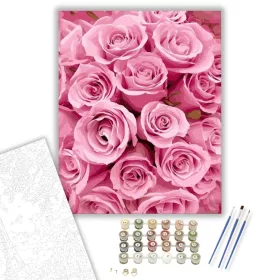 Rózsa tenger - számfestő készlet - Számfestő.hu - 40×50cm - keret nélkül