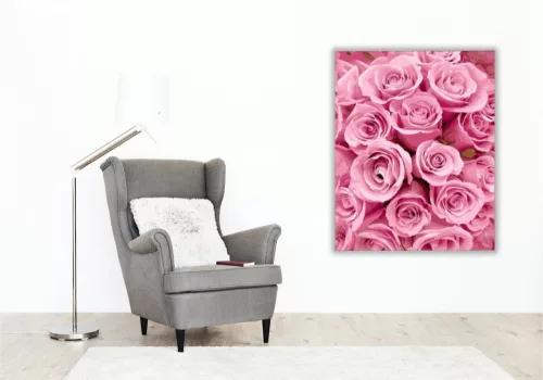 Rózsa tenger - számfestő készlet - Számfestő.hu - 40×50cm - keret nélkül