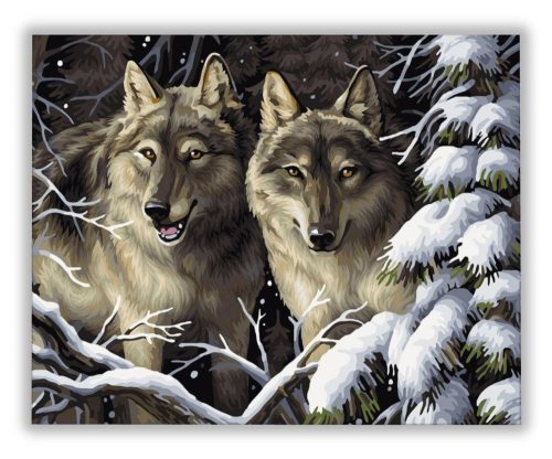 Farkasok őrjáraton - számfestő készlet