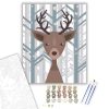 Agancsos szarvas - számfestő készlet - Számfestő.hu - 50×60cm - keretre feszítve