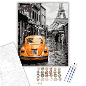Párizsi utcán - számfestő készlet - Számfestő.hu - 40×50cm - keret nélkül