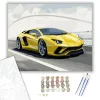 Sárga Lamborghini - számfestő készlet - Számfestő.hu - 50×60cm - keret nélkül