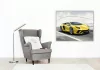 Sárga Lamborghini - számfestő készlet - Számfestő.hu - 50×60cm - keret nélkül
