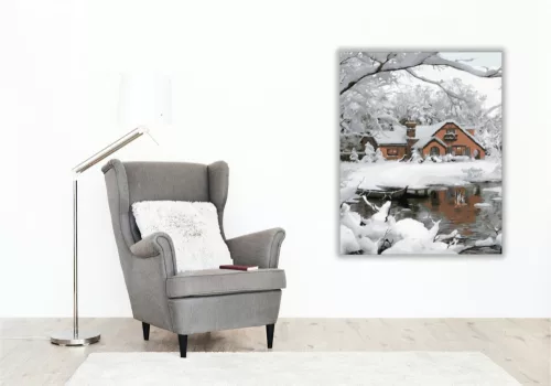 Havas otthon - számfestő készlet - Számfestő.hu - 60×70cm - keret nélkül