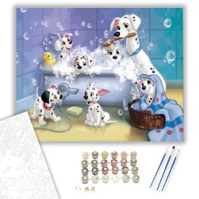 Tisztálkodás - számfestő készlet - Számfestő.hu - 40×50cm - keret nélkül