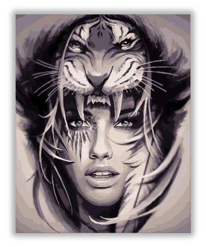 Tigris állarc - számfestő készlet