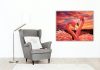 Flamingó pár - számfestő készlet - Számfestő.hu - 50×60cm - keretre feszítve