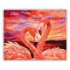 Flamingó pár - számfestő készlet - Számfestő.hu - 40×50cm - Keret nélkül