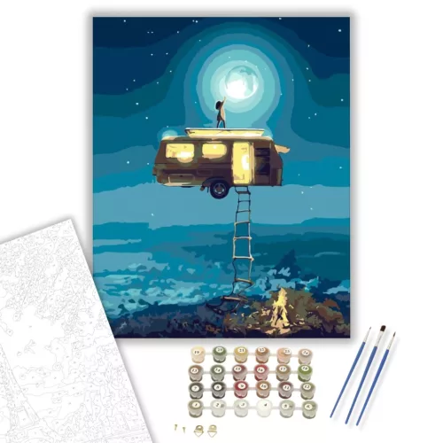 Álom világ - számfestő készlet - Számfestő.hu - 40×50cm - keretre feszítve