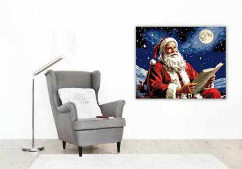Holdfényes Téli Történetek - számfestő készlet - Számfestő.hu - 60×70cm - keret nélkül