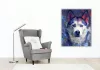 Husky kutya - számfestő készlet - Számfestő.hu - 50×60cm - keret nélkül
