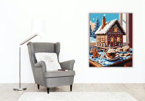 Mézeskalács Álom - számfestő készlet - Számfestő.hu - 40×50cm - keretre feszítve