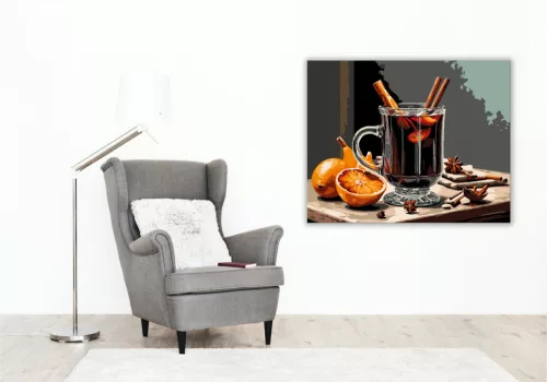 Fűszeres Téli Hangulat - számfestő készlet - Számfestő.hu - 50×60cm - keret nélkül