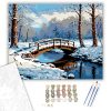 Hófedte Erdő Hídja - számfestő készlet - Számfestő.hu - 40×50cm - keretre feszítve