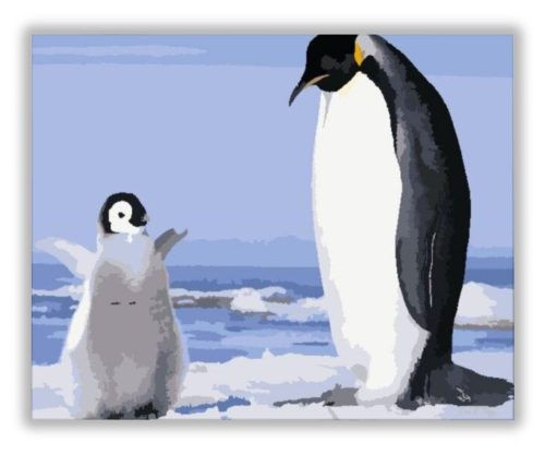 Pingvin tánc - számfestő készlet