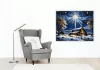 Fénylő Téli Temlom - számfestő készlet - Számfestő.hu - 60×70cm - keret nélkül