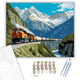 Hegyi Expressz - számfestő készlet - Számfestő.hu - 40×50cm - keret nélkül