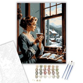 Téli Elmélkedés - számfestő készlet - Számfestő.hu - 40×50cm - keret nélkül