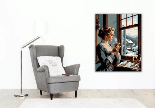 Téli Elmélkedés - számfestő készlet - Számfestő.hu - 50×60cm - keret nélkül