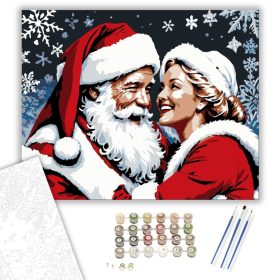 Téli Ölelés Harmóniája - számfestő készlet - Számfestő.hu - 40×50cm - keret nélkül