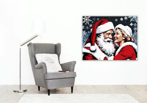 Téli Ölelés Harmóniája - számfestő készlet - Számfestő.hu - 50×60cm - keret nélkül