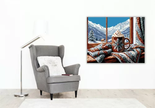 Havas Hegyi Kuckó Melege - számfestő készlet - Számfestő.hu - 40×50cm - keret nélkül