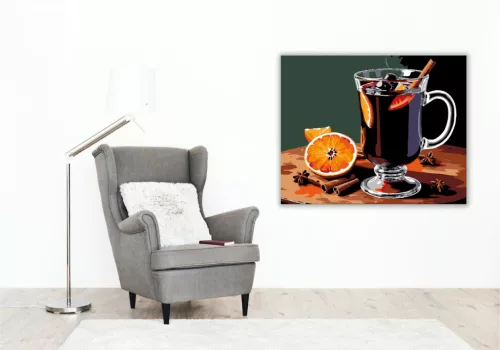 Téli Fűszeres Áhítat - számfestő készlet - Számfestő.hu - 80×100cm - keret nélkül
