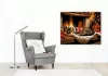 Kandalló Melletti Álmodozás - számfestő készlet - Számfestő.hu - 80×100cm - keret nélkül