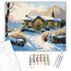 Havas Téli Menedék - számfestő készlet - Számfestő.hu - 80×100cm - keret nélkül