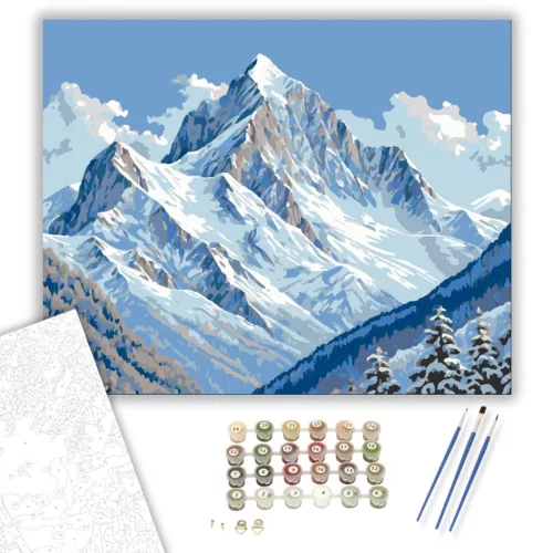 Hóborította Magaslatok - számfestő készlet - Számfestő.hu - 80×100cm - keretre feszítve