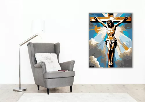 Megváltó Áhítata - számfestő készlet - Számfestő.hu - 80×100cm - keret nélkül