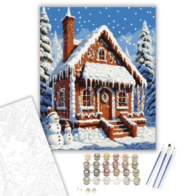 Édesség Házikó - számfestő készlet - Számfestő.hu - 40×50cm - keret nélkül