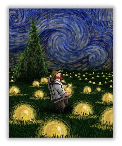 Van Gogh éjjeli fény - számfestő készlet