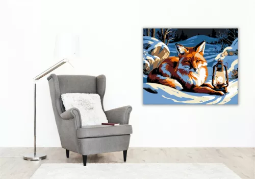 Havas Éjjeli Rókalátomás - számfestő készlet - Számfestő.hu - 80×100cm - keret nélkül