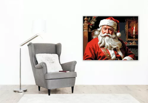 Kandalló Melletti Téli Mese - számfestő készlet - Számfestő.hu - 60×70cm - keret nélkül